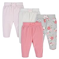 Gerber Baby-Girls 4-Pack Microfleece Pants