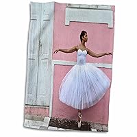 3dRose Ballerina Dancing in The Historical District Pelourinho - Towels (twl-216058-1)