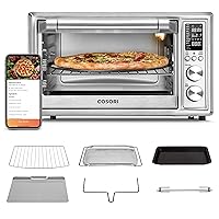 COSORI Smart 13-in-1 Air Fryer Toaster Oven Combo, Airfryer Rotisserie Sous Vide Convection Oven Countertop, Bake, Broiler, Roast, Dehydrate, 134 Recipes & 4 Accessories, 32QT, Silver, Stainless Steel