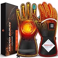 Heated Gloves for Men Women, Rechargeable Electric Heated Glove, Waterproof Ski Gloves Touchscreen Gloves for Motorcycle
