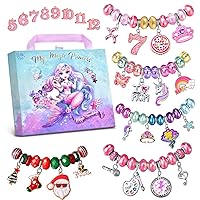 Charm Bracelet Making Kit & Unicorn/Mermaid Girl Toy- ideal Crafts for Ages 8-12 Girls who Inspire Imagination and Create Magic with Art Set and Jewelry Making Kit
