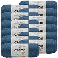 Caron Country Blue, Simply Soft Solids Yarn, Multipack of 12, 12 Pack