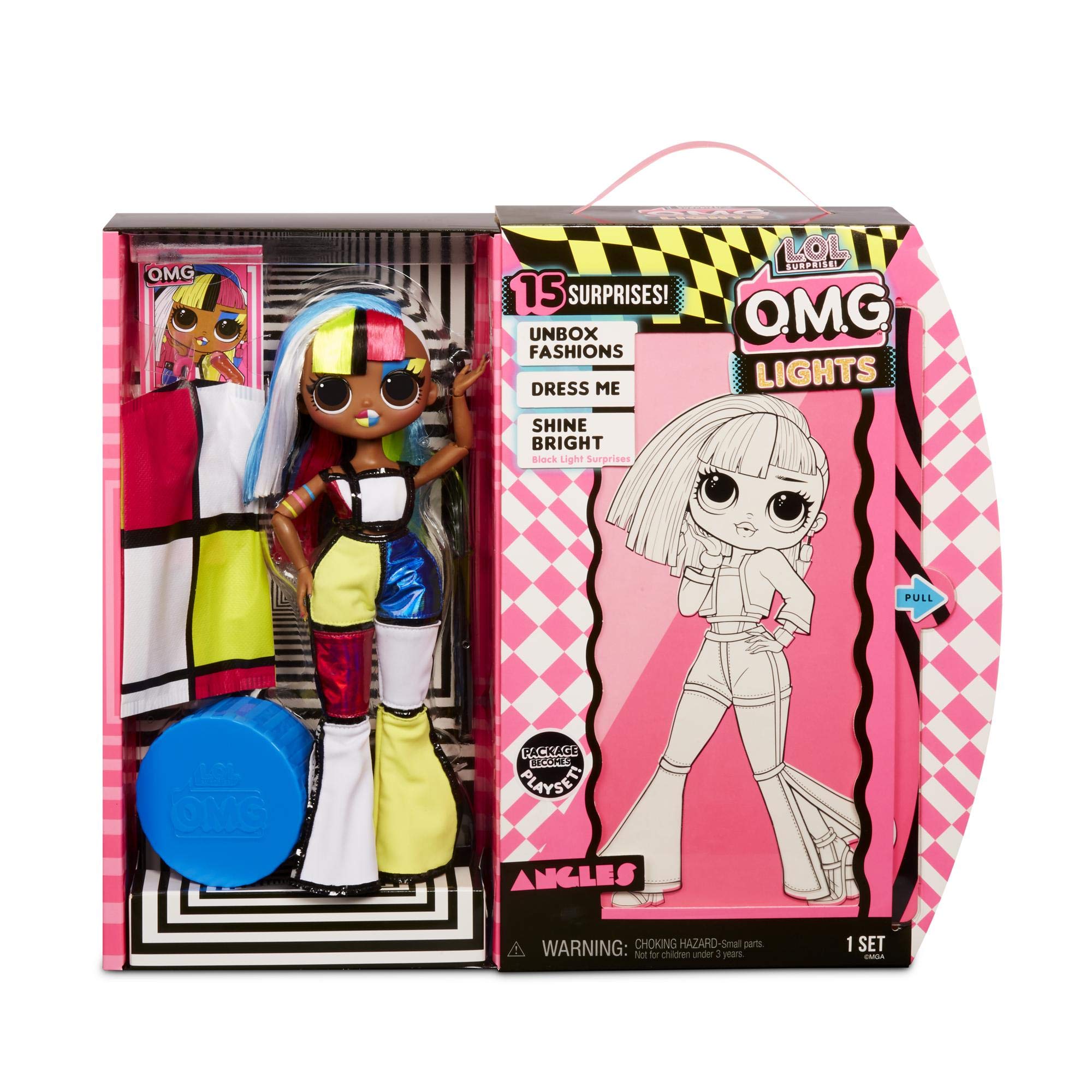 L.O.L. Surprise! O.M.G. Lights Angles Fashion Doll with 15 Surprises