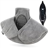 DMI Heating Pad for Headache, Neck, Shoulder & Back Pain Relief, FSA and HSA Eligible Heated Wrap to Relieve Tension with 3 Heat Settings Auto Shutoff, Gray, 18 X 15, Medium