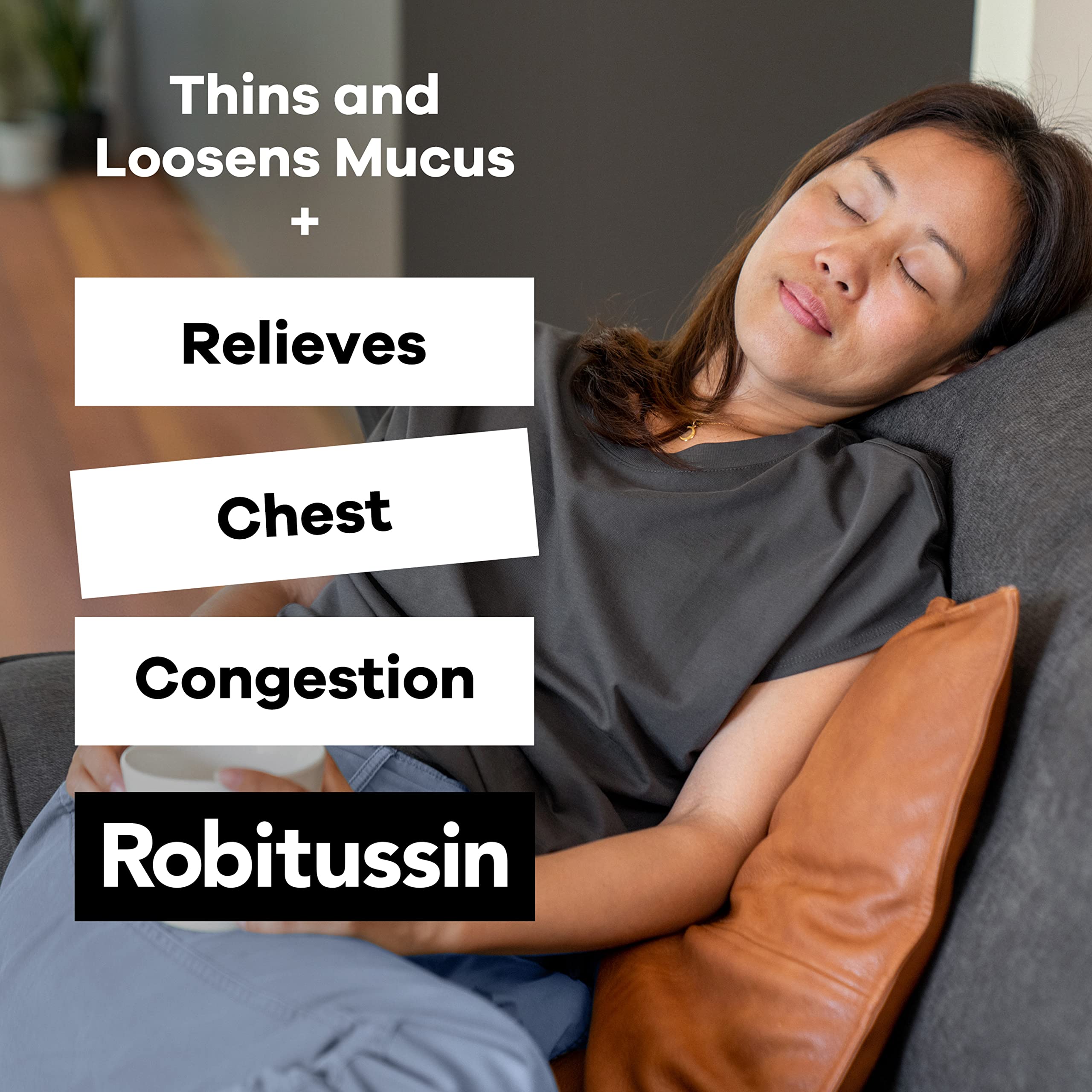 Robitussin Adult Maximum Strength Cough + Chest Congestion DM Max (8 fl. oz. Bottle), Non-Drowsy Cough Suppressant & Expectorant, Raspberry Flavor