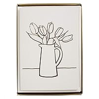 Graphique Boxed Cards, Simple Floral – Includes 16 Cards with Matching Envelopes and Storage Box, Cute Stationery Made on Durable Cardstock, Cards Measure 4” x 5.625