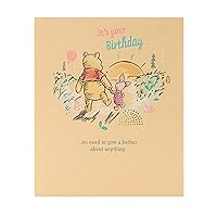 Disney Birthday Card - Winnie The Pooh Birthday Card - Birthday Card for Friend - Birthday Card for Him -Birhday Card for Her, Multi,692161