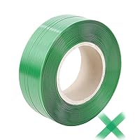 FANKNS 15.75''x 0.74'' x 3800 FT x 1500 LBS Break Strength Polyester Steel(PET) Strapping Roll, Heavy Duty Packaging Green Strapping Banding Roll, Industrial Grade Corrosion Resistance and Waterproof