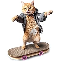 Suck UK Cat Scratch Pad Skateboard Cat Scratchers for Small Breeds