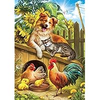 Buffalo Games - Country Life - Summer Farm Friends - 500 Piece Jigsaw Puzzle for Adults Challenging Puzzle Perfect for Game Nights - Finished Size 21.25 x 15.00