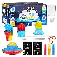 Hula Home Space Squishy Making Craft Kit for Kids 6+, Makes 4 Glow in The Dark DIY Squishie Toys in 60 Mins, Non-Toxic & Kid Safe Materials