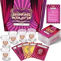 Card Games for Adults, Suitable for a Game Night/Friends' Night in/Girl's Night Out/Bachelor Party, Couples Card Game, Party Games, 21st Birthday Gift, Includes 120 Cards and 5 Shot Glasses