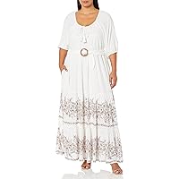 Women's Plus Size Maxi Angel Tiered