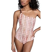 Shoshanna womens Women's Chain One Shoulder One PieceOne Piece Swimsuit