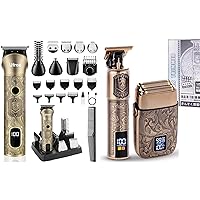 Ufree All in One Beard Trimmer for Men with Electric Foil Shavers Hair Trimmer, Barber Clippers Electric Razor, Professional Men Grooming Kit, Birthday Gifts for Him Men