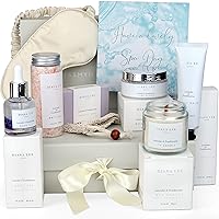 Luxury Bath Gift Set for Women - 10 Relaxing Bath Spa Gifts for Women with Lavender Self Care Gifts for Mom, Home Spa Gift Baskets for Women, Birthday Gifts for Women