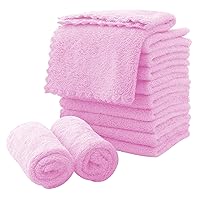 Microfiber Facial Cloths Fast Drying Washcloth 12 pack - Premium Soft Makeup Remover Cloths - Frozen Berry
