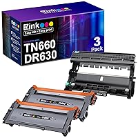 E-Z Ink (TM Compatible Toner Cartridge & Drum Unit Replacement for Brother TN660 TN630 DR630 High Yield to use with HL-L2380DW HL-L2300D HL-L2340DW MFC-L2680W MFC-L2740DW Printer (Black, 3 Pack)