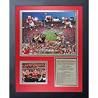 NCAA Ohio State Buckeyes Legends Never Die Framed Photo Collage (2014 CFP Football National Champions), Celebration 2, 11 x 14-Inch