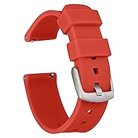 GadgetWraps 20mm Gizmo Watch Silicone Watch Band Strap with Quick Release Pins – Compatible with Gizmo Watch, Samsung, Pebble – 20mm Quick Release Watch Band (Coral Red, 20mm)