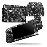 Compatible with Nintendo DSi XL - Skin Decal Protective Scratch-Resistant Removable Vinyl Wrap Cover - Black 3D Diamond Surface