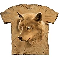 The Mountain Adult 100% Cotton Golden Eyes Realistic T-Shirt (Tan)