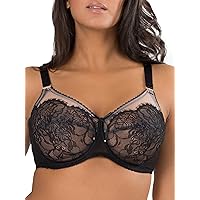 Smart & Sexy Women's Full Coverage Unlined Underwire, Lace & Mesh See, Plus Size Lingerie Inspired Retro Bra