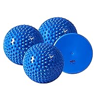 JFIT Balance Pod Sets - Set of 2 or 4 Pods - Textured and Smooth Sides for Improving Core Strength, Coordination, Balance - Great for Rehabilitation, Gym, Home Use, and Pet Training