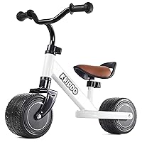 KRIDDO Baby Balance Bike 1-2 Year Old, Mini Cruiser Bike for One Year Old First Birthday Gifts Baby Toys 12 Months to 2.5 Year Old, White