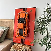 iLuane Display Wallboard for Lego Technic 42056 Porsche 911 GT3 RS, Adult Collectibles Lego Car Wall Mount for Building Blocks, Gifts for Lego Lovers (Only Display Wallboard)
