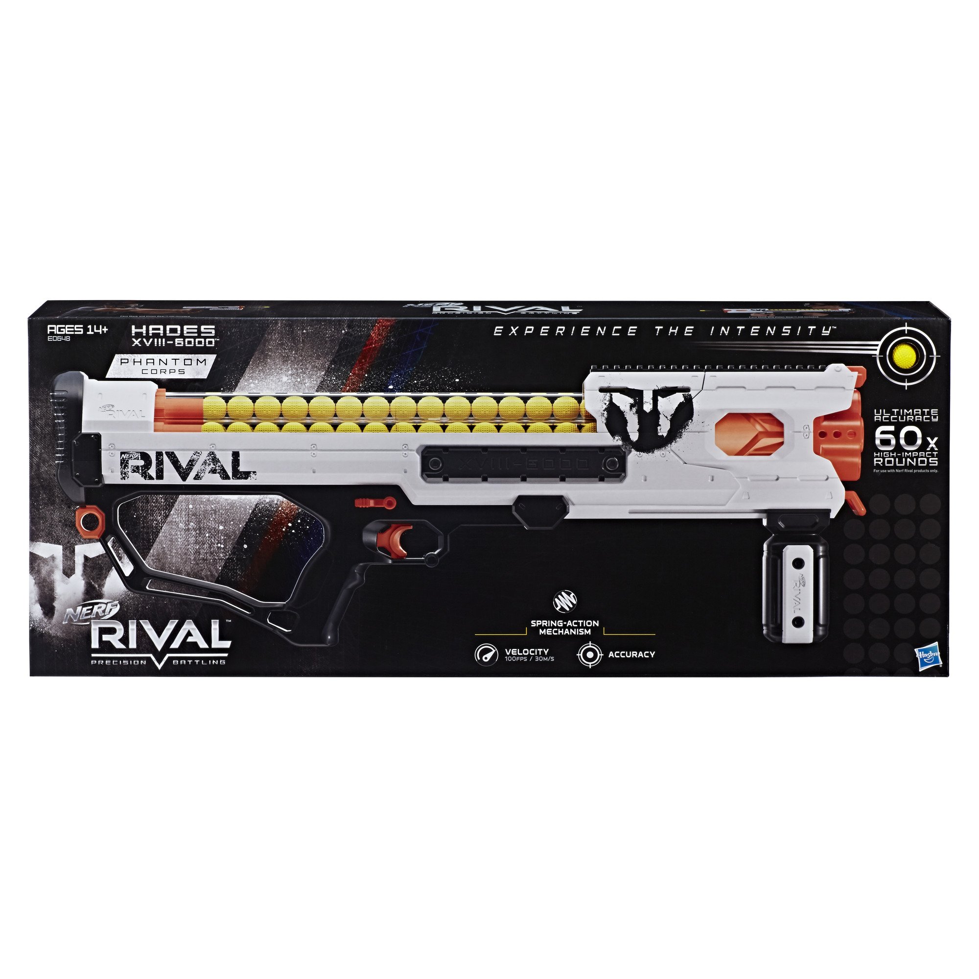 Nerf Rival Phantom Corps Hades XVIII-6000 Blaster with Rival Ammo and Colored Flags for Ages 14+ (Amazon Exclusive)