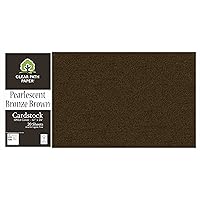 Clear Path Paper Pearlescent Bronze Brown Cardstock - 12 x 24 inch - 105Lb Cover - 20 Sheets