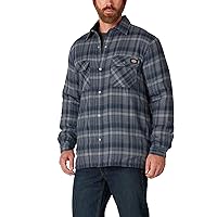 Dickies Men's Big & Tall Water Repellent Fleece-Lined Flannel Shirt Jacket