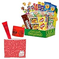 Lucas Pawpaw Ointment and Australian Snack Gift Box Bundle - Includes Lucas Pawpaw Cream (75g and 15g) and Australian Candy Classics (29 Items)
