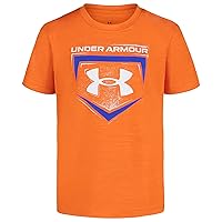 Under Armour Boys' Classic Core Logo T-Shirt, Wordmark Print & Baseball Designs, Crew Neck