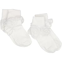 Jefferies Socks Girls 2-6x Snow Queen Lace 2 Pair Sock Pack