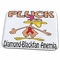 3dRose Chicken Pluck Diamond-Blackfan Anemia Awareness Ribbon... - Dish Drying Mats (ddm-114739-1)