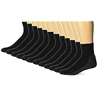 Hanes Men's Socks, X-temp Cushioned Ankle Socks, 12-pack
