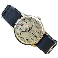 Pobeda Fighter Zim Watch Mens Wrist Watch Soviet Watch Custom Classic USSR Rare Gift (Black Strap)