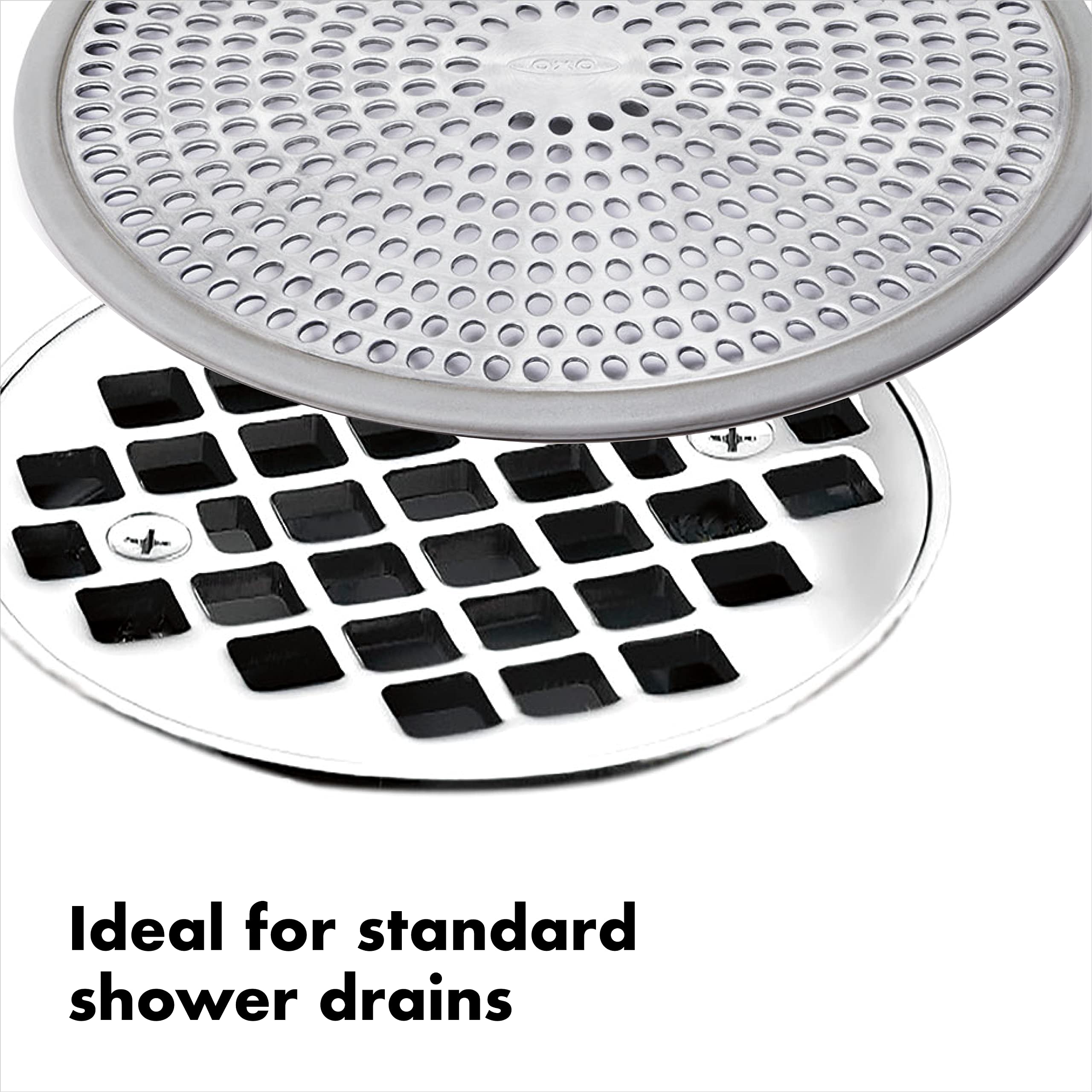OXO Good Grips Large Sink Mat & Good Grips Shower Stall Drain Protector, Stainless