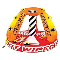 WOW Sports Wipeout Towable Tube for Boating - 1 to 3 Person Towable - Standing Tubes for Boating