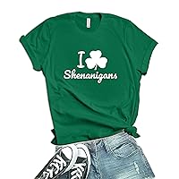 Womens Green St Patricks Day Shirt - Pattys I Love Shenanigans Shirts for Women [40021033-BC] | Shenanigans, M