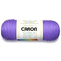 Caron Simply Soft Brites Yarn, 6 oz, Grape, 1 Ball