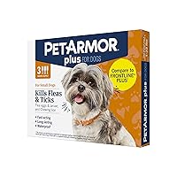 Plus Flea and Tick Prevention for Dogs, Dog Flea and Tick Treatment, Waterproof Topical, Fast Acting, Small Dogs (5-22 lbs), 3 Doses (Pack of 1)