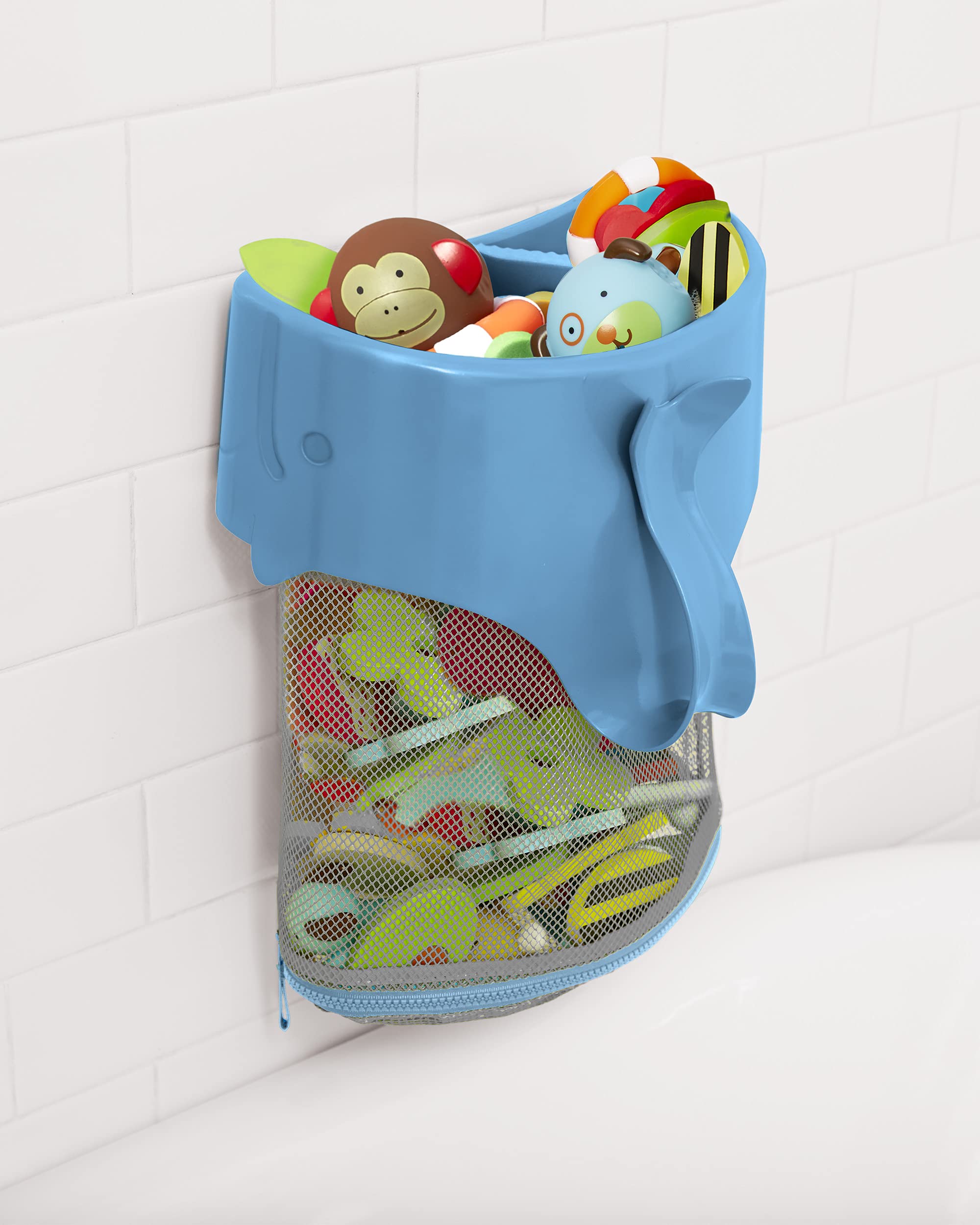Skip Hop-Bath Toy-Storage, Moby Scoop & Splash, Blue (Discontinued by Manufacturer)