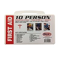 Rapid Care First Aid RC-10MAN-W 10 person 106 Piece ANSI/OSHA Compliant First Aid Kit in Wall Mountable Poly Case