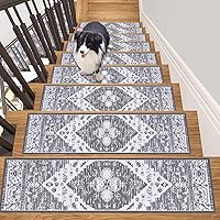 HEBE Carpet Stair Treads for Wooden Steps Indoor 15 Pack 8