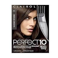 Clairol Nice'n Easy Perfect 10 Permanent Hair Dye, 5 Medium Brown Hair Color, Pack of 1
