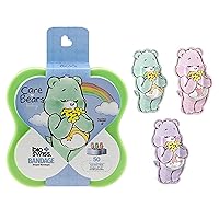 Care Bears Bandages, Baby Care Bear Shaped Self Adhesive Bandage, Latex Free Sterile Wound Care, Fun First Aid Kit Supplies for Kids, 50 Count