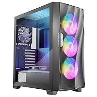 Antec DF700 Flux, Mid Tower Computer Case, ATX Gaming Case, USB3.0 x 2, 360 mm Radiator Support, 3 x 120 mm ARGB, 1 x 120 mm Reverse & 1 x 120 mm Fans Included